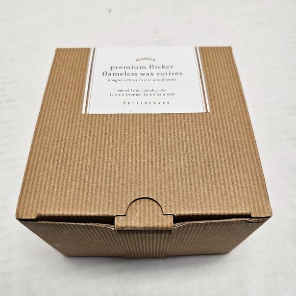 Pottery Barn Set of 4 Flicker Candles Flameless in Original Box Home Decor - Picture 3 of 8